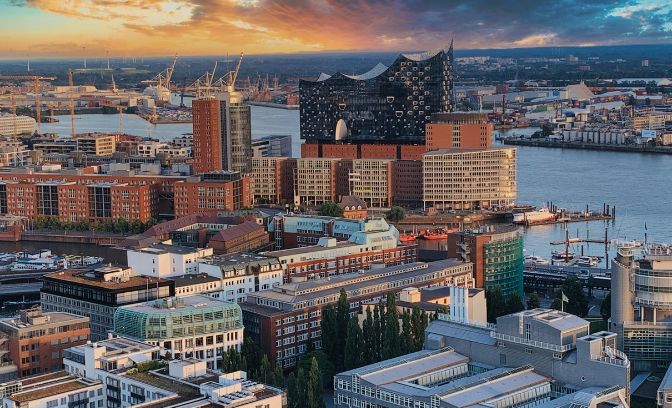 City skyline Hamburg